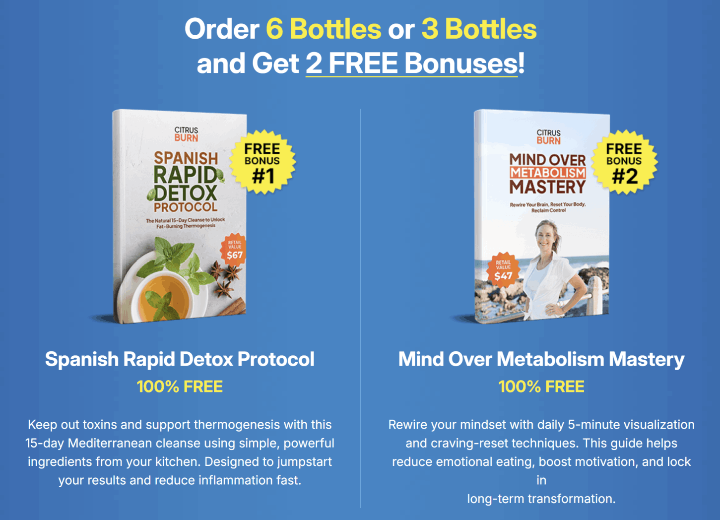 Order 3 or 6 Bottles and Get 2 Incredible Bonuses!